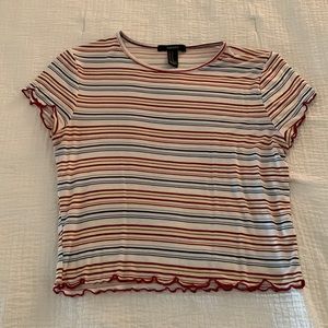 Forever 21: Striped Cropped Top (Size Medium)